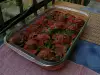 Кюфтета на фурна по аксаковски с патладжан, домати и чесън