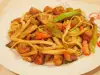 Chinese-Style Linguine with Pork and Vegetables