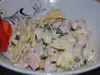 Farfalle Salad with Mayonnaise, Ham and Gherkins