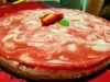Marmeren cheesecake met aardbeien en limoen
