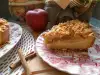 Масляный пирог с кремом, яблоками и корицей