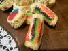 Великденски маслени бисквити с цветовете на дъгата