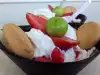 Sundae with Fruits and Biscuits