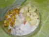 Млечна салата с царевица