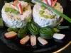 Mlečna salata sa štapićima krabe