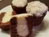 Cakes in Coffee Cups with Cream