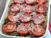 Moussaka met aubergine en tomaten