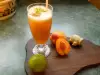 Refreshing Drink with Lime and Apricots