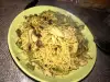 Noodles de pollo y verduras
