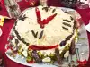 Новогодишна солена торта Часовник