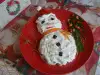Новогодний салат Снеговик
