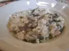 Ливер ягненка с рисом и зеленым луком