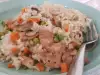 Ориз с пилешко и зеленчуци на фурна