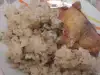 Бял ориз с пилешки горни бутчета