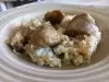 Muslo de pavo con arroz