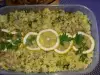Ориз с риба тон, зелен лук и маслини