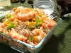 Salad with Shrimp and Rice