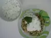 Ориз със спанак и чеснов сос