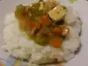 Ориз със зеленчуци и тофу в сладко-кисел сос