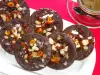 Rice Cakes with Chocolate, Dried Fruits and Nuts