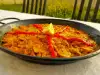 Paella with Rice and Mushrooms