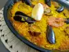 Paella Valenciana mit Meeresfrüchten