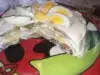 Палачинкова торта с яйца и колбас