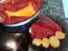 Punjene paprike preko kanapea od krompira