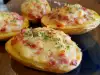 Oven-Baked Potatoes with Ham and Mozzarella
