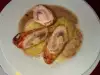 Pechuga de pollo rellena con salsa de vino blanco