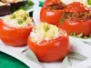 Stuffed Tomatoes with Peas and Potatoes