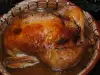 Pollo relleno de puerros y patatas al estilo rústico