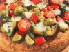 Пълнозърнеста пица със зеленчуци