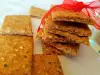 Crackers integrales con sésamo, lino y pipas de calabaza
