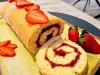 Strawberry Sponge Cake Roll