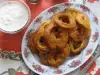 Breaded Onion Rings with Garlic Sauce