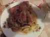 Свински пържоли с кромид лук