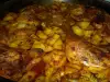 Испанско ястие с пилешки бутчета на фурна