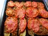 Фаршированные баклажаны с мясом и помидорами