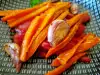 Geröstete Paprika mit Karotten und Knoblauch
