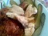 Печено пиле с марината от кисели краставички