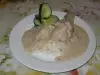 Пиле с млечен сос и бял ориз