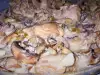 Пилешко филе с печурки на тиган