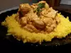 Chicken Tikka Masala with Sour Cream and Coconut Flakes