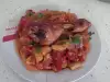 Пиле с чушки, домати и тиквички
