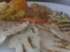 Пиле с портокалов див ориз и гриловани зеленчуци