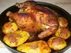 Хрупкаво пиле с картофи