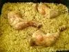 Пилешки бутчета с ориз, праз и розмарин