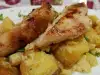 Пилешки филенца с картофки и зелен фасул