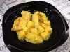 Пилешки филенца с ананас и къри сос
